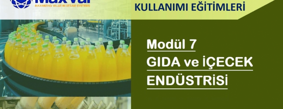  WEBINAR EĞİTİMİ: 7. MODÜL - GIDA ENDÜSTRİSİNDE BUHAR KULLANIMI