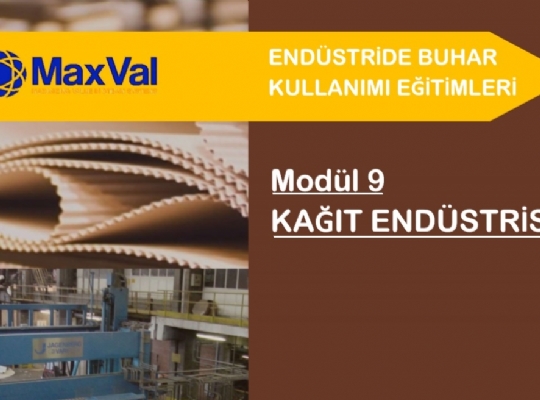  WEBINAR EĞİTİMİ: 9. MODÜL - KAĞIT ENDÜSTRİSİNDE BUHAR KULLANIMI