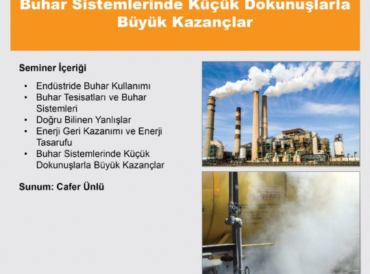 BUHAR SİSTEMLERİNDE KÜÇÜK DOKUNUŞLARLA BÜYÜK KAZANÇLAR